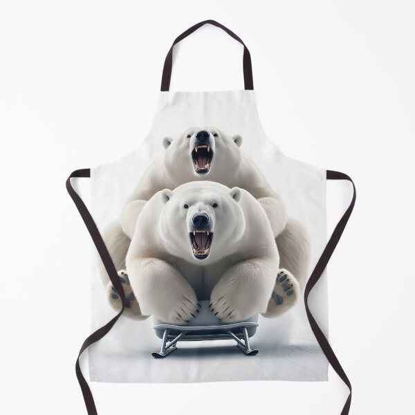 Item preview, Polar bear Steve and friend in a bobsled designed and sold by Ingridpd.
