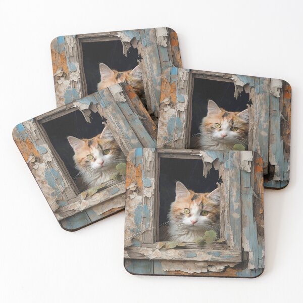 Item preview, Calico Cat at Window 01 designed and sold by Elisabeth Lucas.