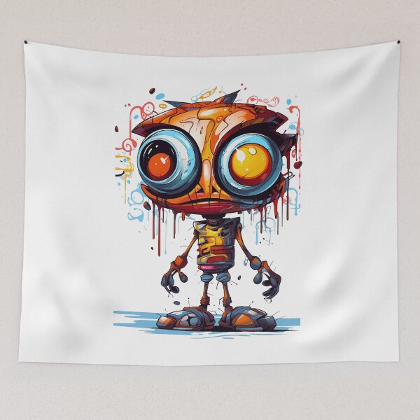 Item preview, Galactic Goggle-Eyes: The Robo-Alien Hybrid Tee designed and sold by Moisky Patterns.