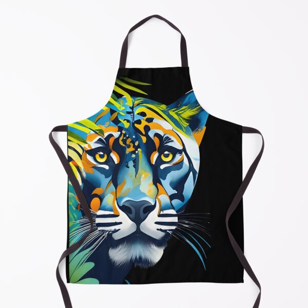 Item preview, Head of a black panther side bushes designed and sold by Ann Miu Deluxe.