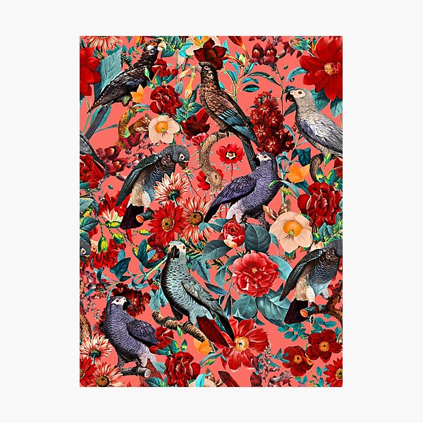FLORAL AND BIRDS XIX Photographic Print