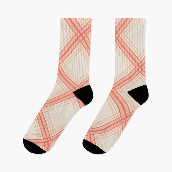 Item preview, Peach Diagonal Plaid Large Scale designed and sold by VintageStyle.