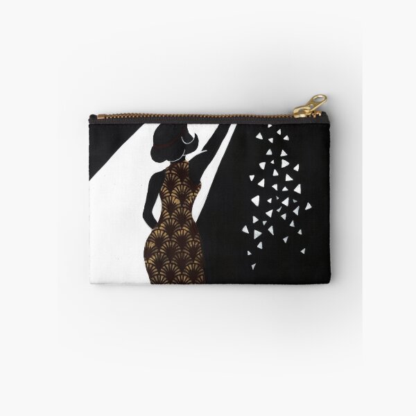 Item preview, A little party - 1920s woman dancing with gold - Art Deco in acrylic designed and sold by RebeccaFreese.