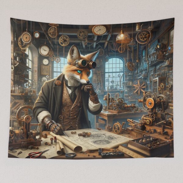 Item preview, Steampunk Fox Inventor designed and sold by Zestpond.