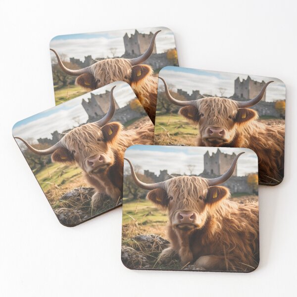 Item preview, Highland Cow at Castle Gates designed and sold by Modern-Classic.