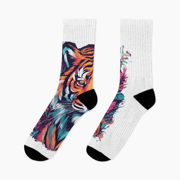 Item preview, For animal lovers.  A colorful rainbow tiger designed and sold by GroonSpace.