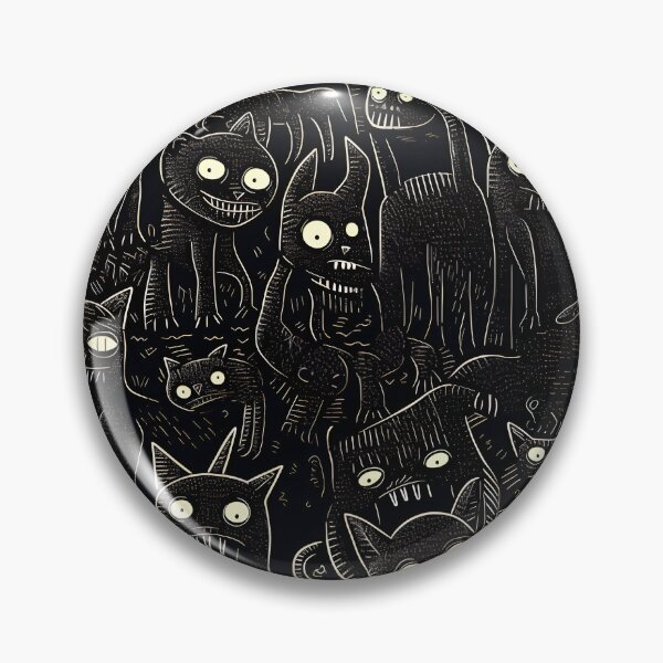 Item preview, Mutated Zombie Cats pattern black and white designed and sold by Sp3ctrumOfColor.