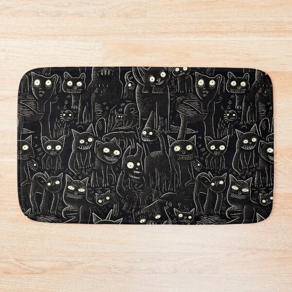 Item preview, Mutated Zombie Cats pattern black and white designed and sold by Sp3ctrumOfColor.