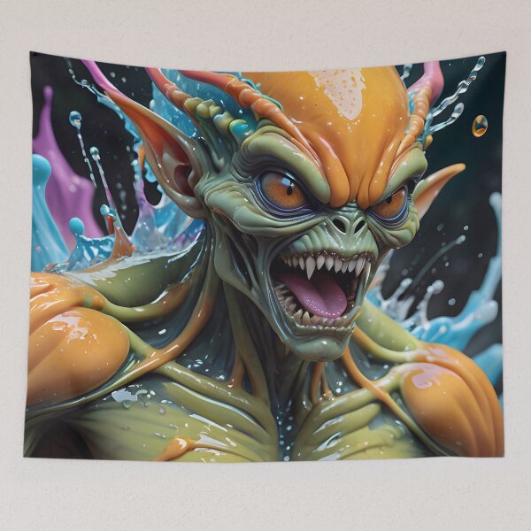 Artikelvorschau, Alien Space Invader Paint Splash entworfen und verkauft von TheArtOfPat.