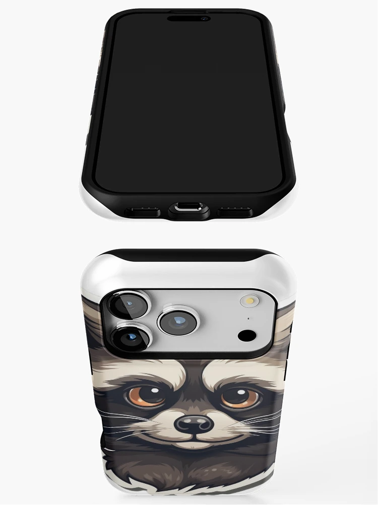 Thumbnail 3 of 4, iPhone Case, Happy Racoon designed and sold by SoulTints.