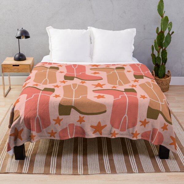 Item preview, Cowboy Boots Pattern (pink/orange/brown) designed and sold by Design Minds Boutique.