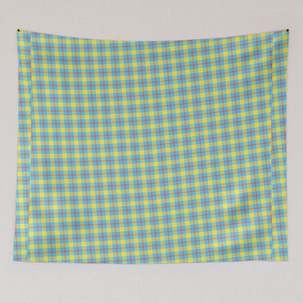 Item preview, Vibrant Plaid Pattern in Blue, Orange, and Yellow designed and sold by 2teesme.