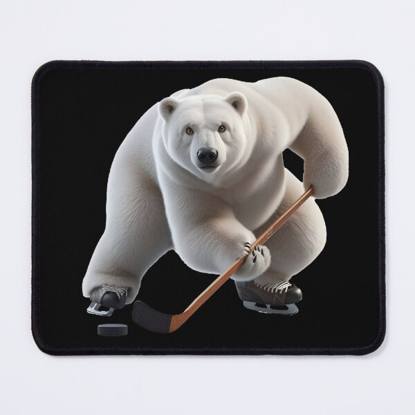 Item preview, Polar bear Steve as a hockey player designed and sold by Ingridpd.
