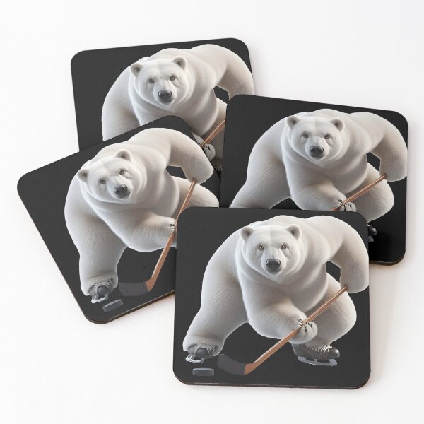 Item preview, Polar bear Steve as a hockey player designed and sold by Ingridpd.