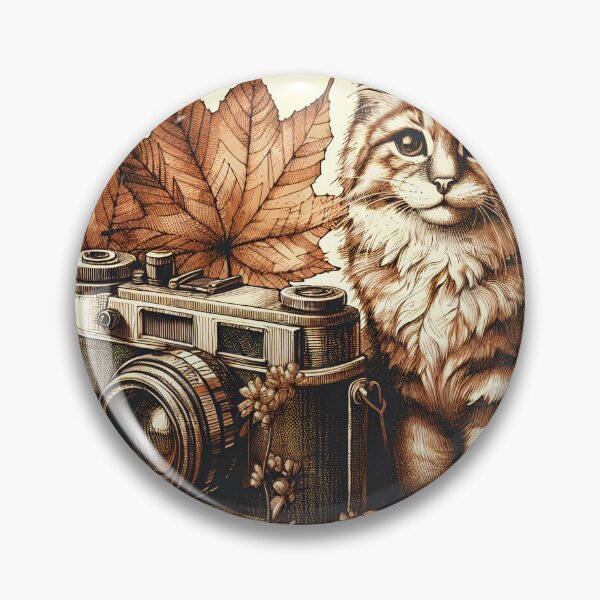 Item preview, Autumn Whiskers and Vintage Lenses designed and sold by PictorialWhimsy.
