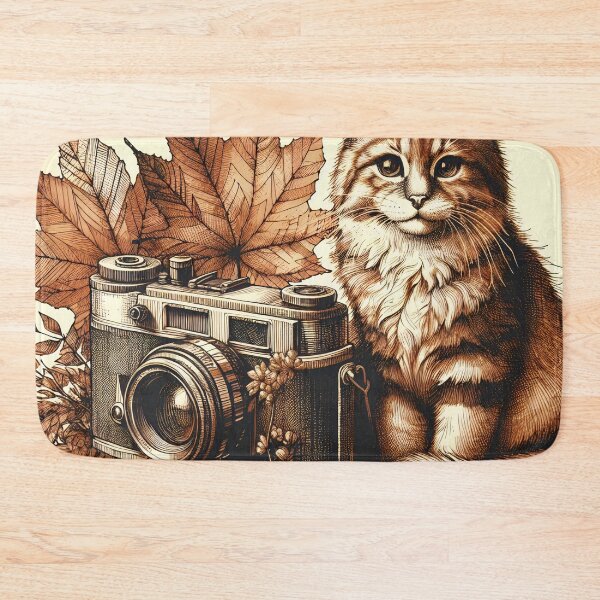 Item preview, Autumn Whiskers and Vintage Lenses designed and sold by PictorialWhimsy.