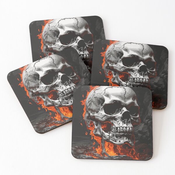 Item preview, skull burning in lava designed and sold by Alan Longye.