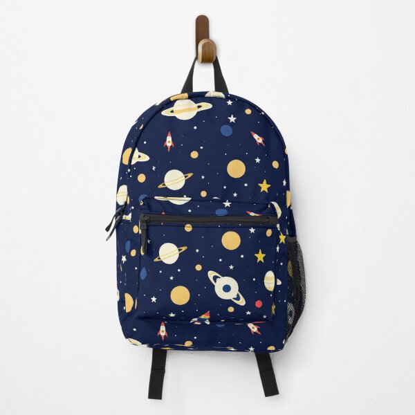 Item preview, Little astronaut, rocket, Saturn, star and cosmos in navy background pattern for kids designed and sold by boyangyang.