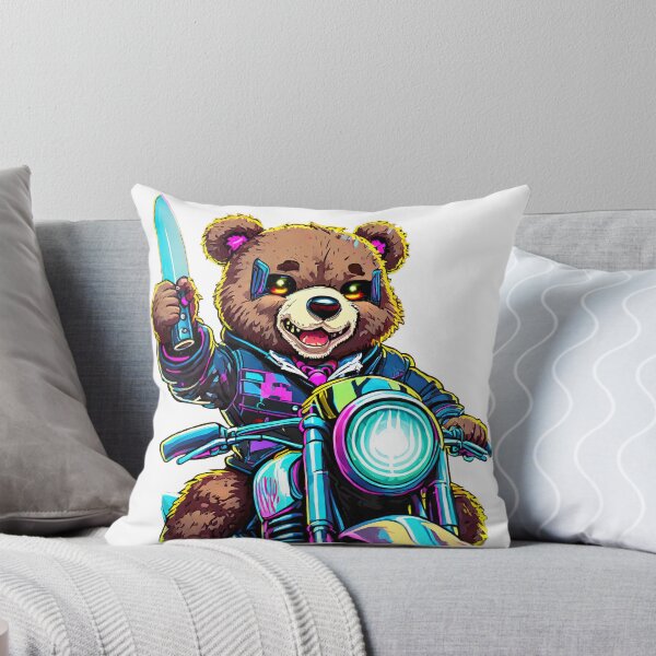 Item preview, Crazy Teddybear riding a Motorcycle designed and sold by BADESIGNZZ.