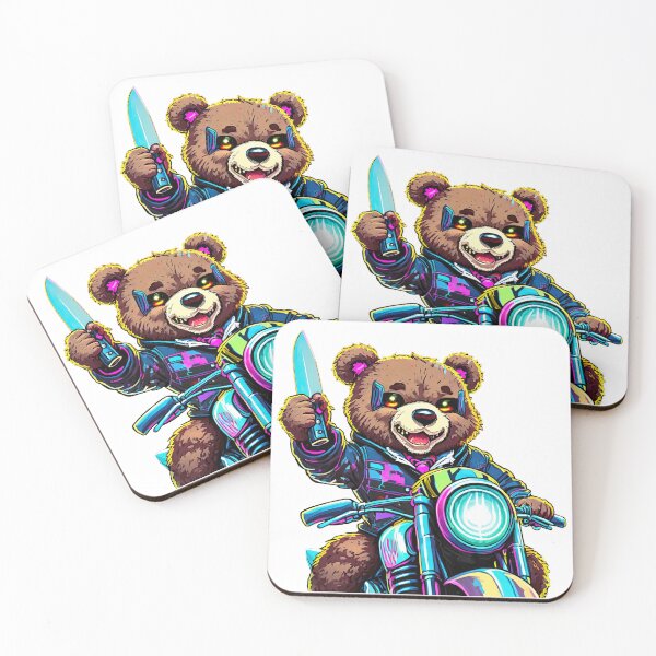 Item preview, Crazy Teddybear riding a Motorcycle designed and sold by BADESIGNZZ.