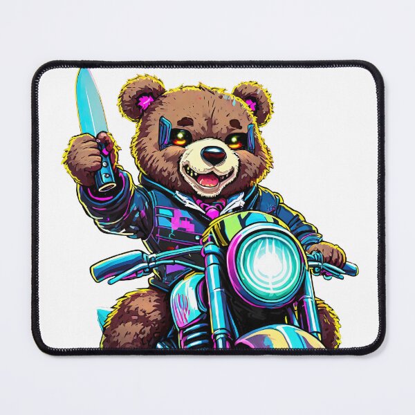 Item preview, Crazy Teddybear riding a Motorcycle designed and sold by BADESIGNZZ.