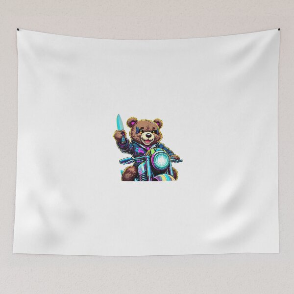 Item preview, Crazy Teddybear riding a Motorcycle designed and sold by BADESIGNZZ.