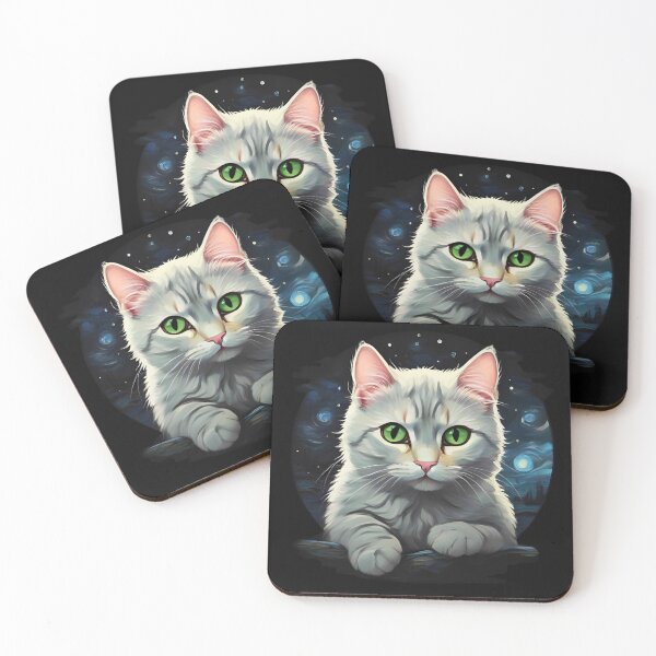 Item preview, starry night cat designed and sold by baspettersen.