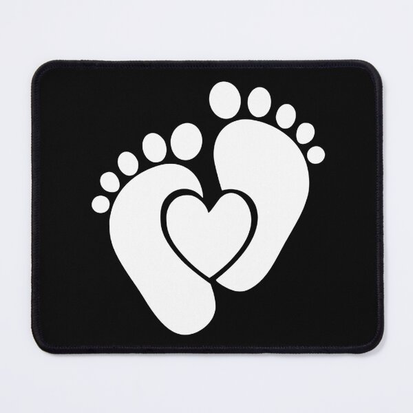 Item preview, Baby Footprint White Color Heart: Newborn Baby Feet designed and sold by InkPrintables.