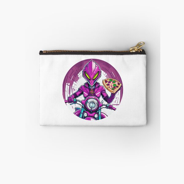 Item preview, Alien Pizza Delivery on a Motorcycle designed and sold by BADESIGNZZ.