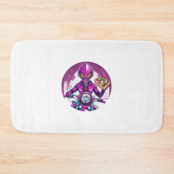 Item preview, Alien Pizza Delivery on a Motorcycle designed and sold by BADESIGNZZ.