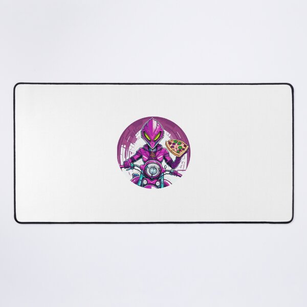 Item preview, Alien Pizza Delivery on a Motorcycle designed and sold by BADESIGNZZ.