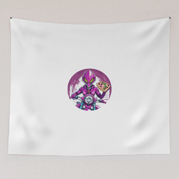 Item preview, Alien Pizza Delivery on a Motorcycle designed and sold by BADESIGNZZ.