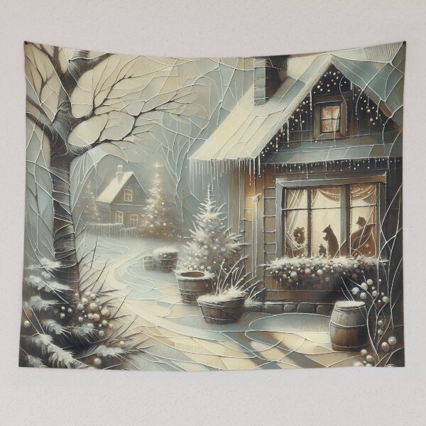 Item preview, Cozy Cabin Winter Wonderland Escape designed and sold by PictorialWhimsy.