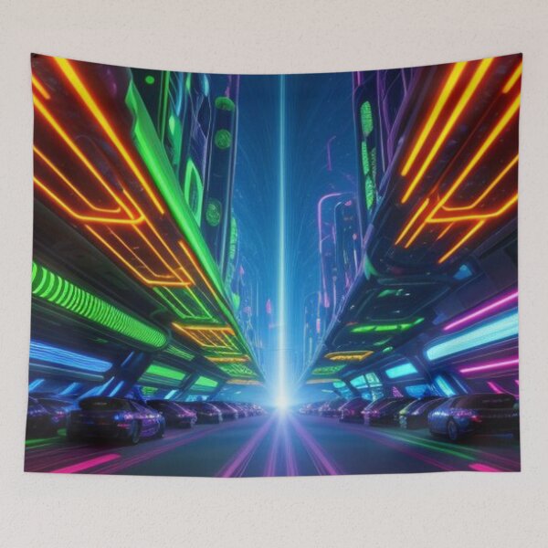 Item preview, Future Down Town Night Time City designed and sold by TheDarkWardrobe.