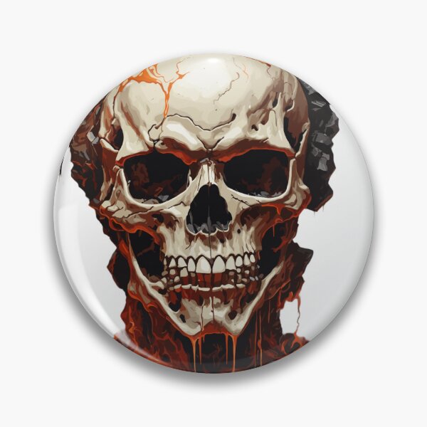 Item preview, skull burning in lava designed and sold by Alan Longye.