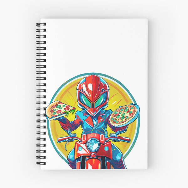 Item preview, Alien delivering Pizza on a Motorcycle designed and sold by BADESIGNZZ.