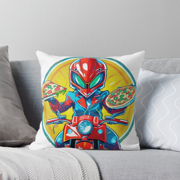 Item preview, Alien delivering Pizza on a Motorcycle designed and sold by BADESIGNZZ.