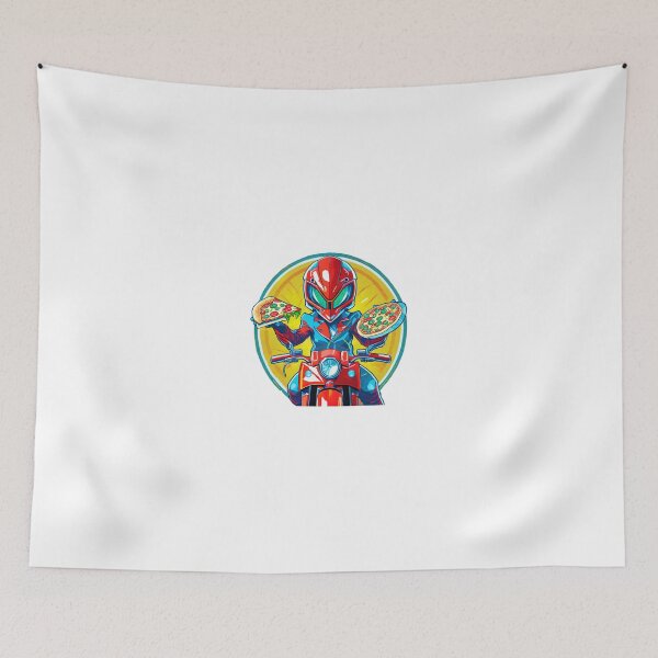 Item preview, Alien delivering Pizza on a Motorcycle designed and sold by BADESIGNZZ.