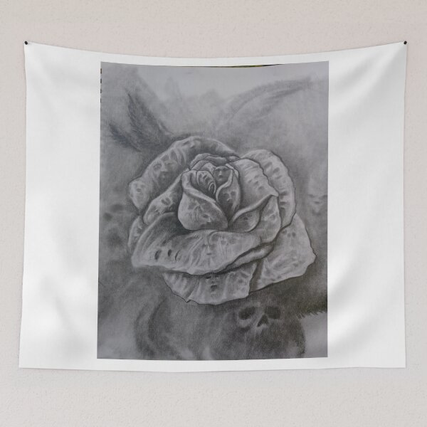 Artikelvorschau, Rose in Graphit entworfen und verkauft von Art-to-Life.