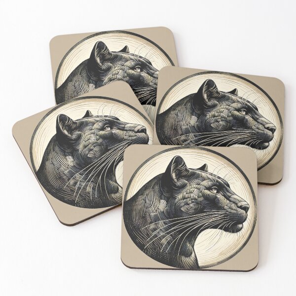 Item preview, Graceful Panther in Linear Artistry designed and sold by PictorialWhimsy.