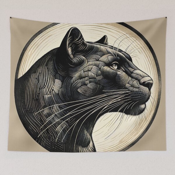 Item preview, Graceful Panther in Linear Artistry designed and sold by PictorialWhimsy.