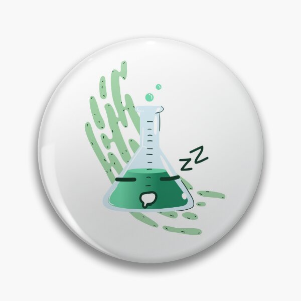 Item preview, Sleepy kawaii beaker (conical flask) designed and sold by Ameus.