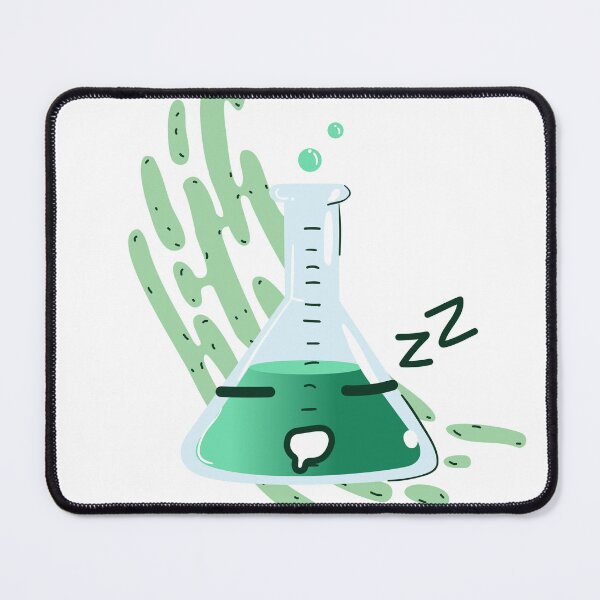 Item preview, Sleepy kawaii beaker (conical flask) designed and sold by Ameus.