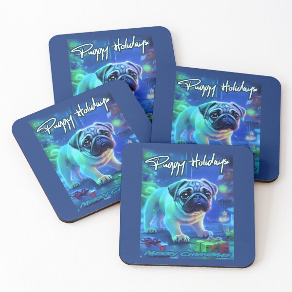 Item preview, Pug HAPPY HOLIDAYS 114 MERRY CHRISTMAS PUGGY HOLIDAYS designed and sold by RedBluffTraders.