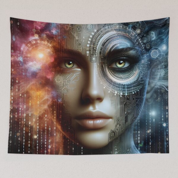Item preview, Digital Fusion: AI Portrait designed and sold by AI-Only Creations.