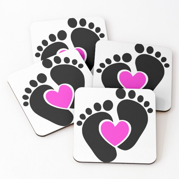 Item preview, Awesome Baby Footprint , black Heart color: Newborn Baby Feet designed and sold by InkPrintables.