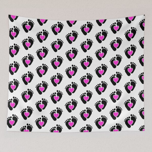 Item preview, Awesome Baby Footprint , black Heart color: Newborn Baby Feet designed and sold by InkPrintables.