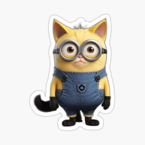 Item preview, Cute Kitten Dressed As A Minion designed and sold by pinksunsets.