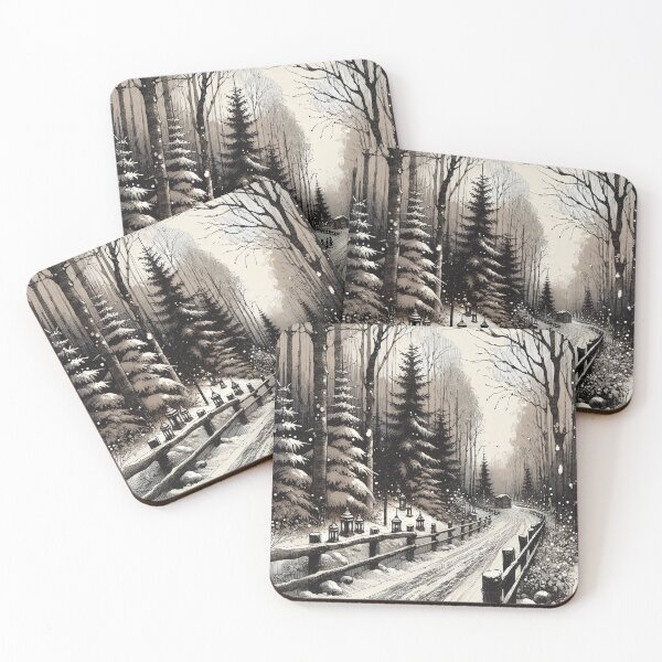 Item preview, Enchanted Forest Path in Winter Twilight designed and sold by PictorialWhimsy.