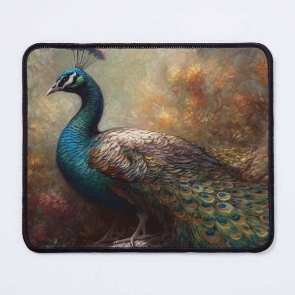 Item preview, Wildlife Art Big Peacock Strut Real Animals Abstract Oil Painting A312 designed and sold by MPCFICTION.
